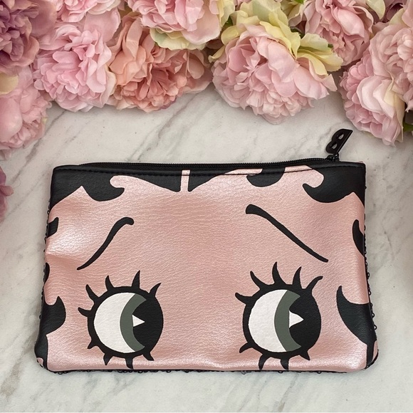 Betty Boop Sequined Cosmetic Bag Clutch Purse - Picture 2 of 12